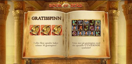 Book of Dead free spins