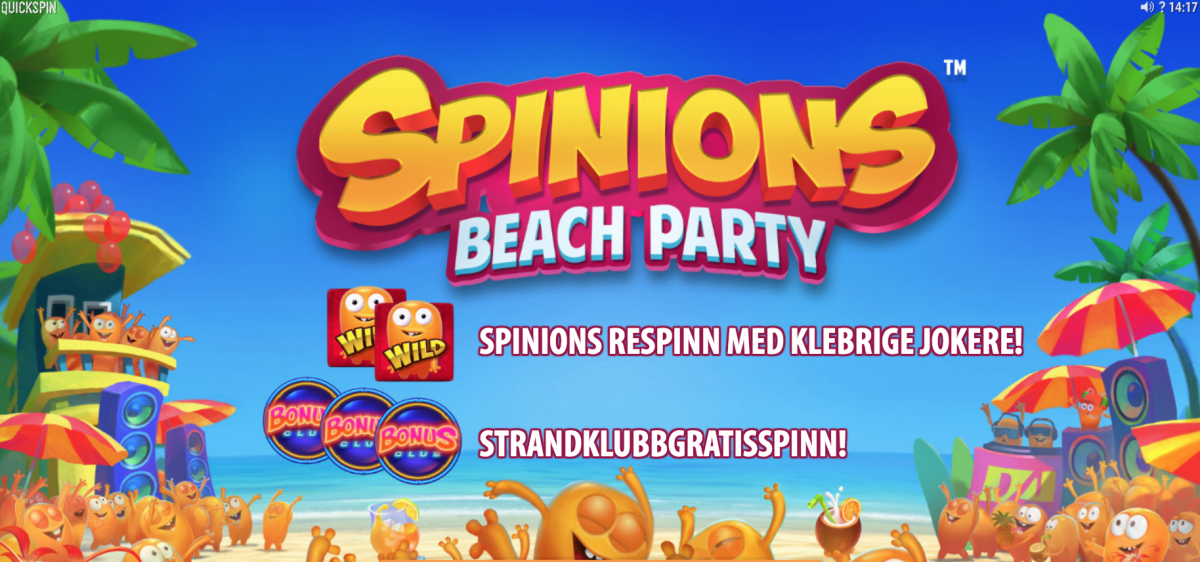Spinions Beach Party spilleautomat fra Quickspin