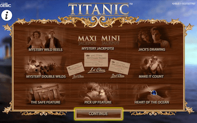 Titanic spilleautomat fra Bally